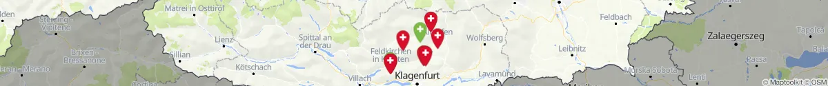 Kartenansicht für Apotheken-Notdienste in der Nähe von Weitensfeld im Gurktal (Sankt Veit an der Glan, Kärnten)